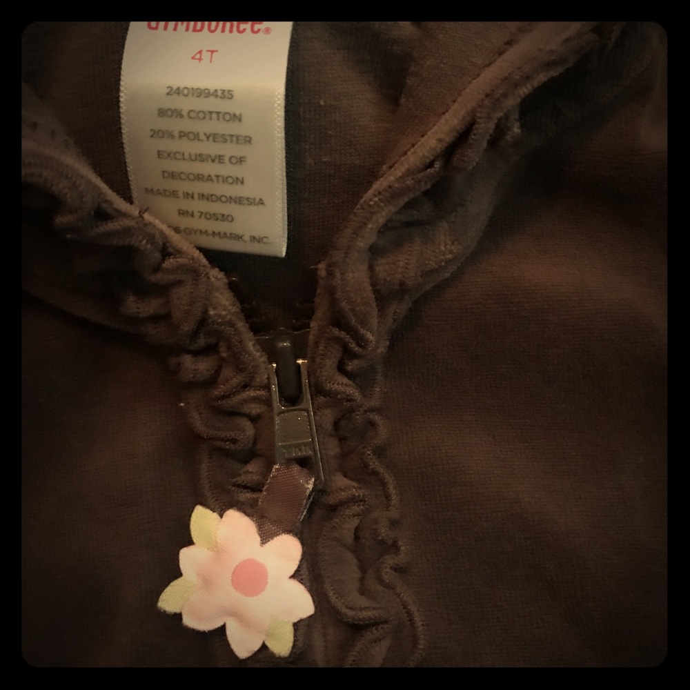 Flower Zip-Up Hoodie